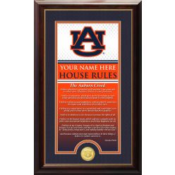 Auburn University "Creed" Personalized House Rules Supreme Bronze Coin Photo Mint