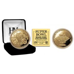 Super Bowl XXII 24kt Gold Flip Coin