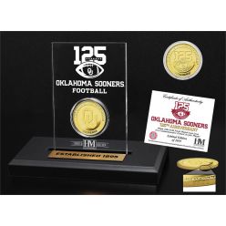 125th Anniversary Oklahoma Sooners Gold Coin Etched Acrylic