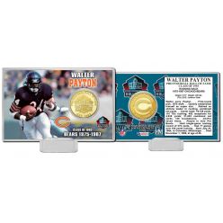 Walter Payton NFL HOF Bronze Coin Card