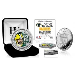 Aaron Rodgers Silver Color Coin