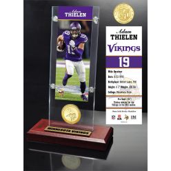 Adam Thielen Ticket & Bronze Coin Acrylic Desk Top