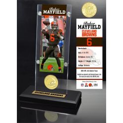 Baker Mayfield Ticket & Bronze Coin Acrylic Desk Top