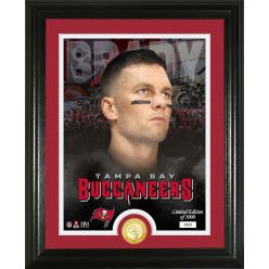 Tom Brady Tampa Bay Buccaneers Bronze Coin Photo Mint