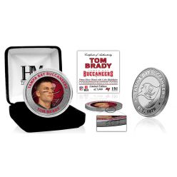 Tom Brady Tampa Bay Buccaneers Color Silver Coin