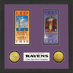 Baltimore Ravens 2-Time Super Bowl Championship Ticket Collection