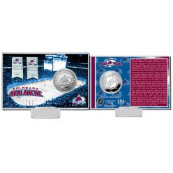 Colorado Avalanche History Silver Coin Card