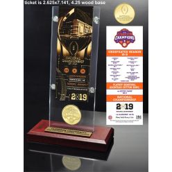 Clemson Tigers 2018 Football National Champions Ticket Acrylic