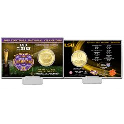 Louisiana State University 2019 Football National Champions Bronze Coin Card