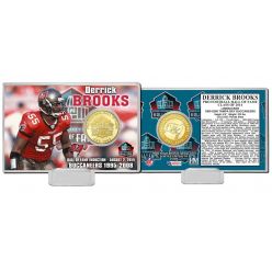 Derrick Brooks 2014 NFL HOF Bronze Coin Card