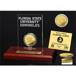 Florida State University 3-Time national Champions Gold Coin Etched Acrylic