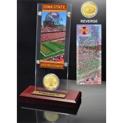 Iowa State University Ticket & Bronze Coin Acrylic Desktop