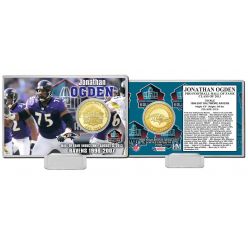 Jonathan Ogden Class Of 2013 HOF Bronze Coin Card