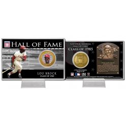 Lou Brock Class of 1983 Hall of Fame Bronze Coin Card