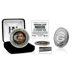 Green Bay Packers Jordan Love 2020 NFL Draft 1st Round Silver Coin