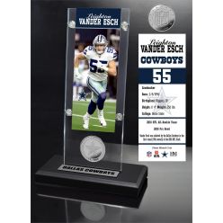 Leighton Vander Esch Ticket & Bronze Coin Acrylic Desk Top