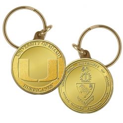 University of Miami Bronze Coin Keychain