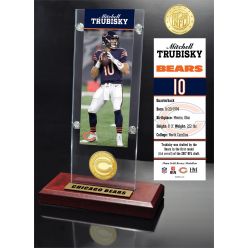 Mitchell Trubisky Ticket & Bronze Coin Acrylic Desk Top