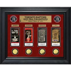 Toronto Raptors 2019 NBA Finals Champions Deluxe Gold Coin & Ticket Collection