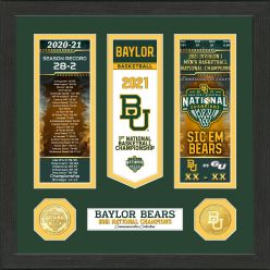 Baylor 2021 NCAA Men's Basketball Champions Ticket and Banner Photo Mint