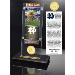 University of Notre Dame Ticket & Bronze Coin Acrylic Desk Top