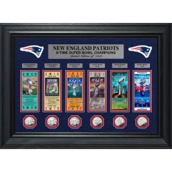 New England Patriots 6-Time Super Bowl Champions Deluxe Silver Coin & Ticket Collection