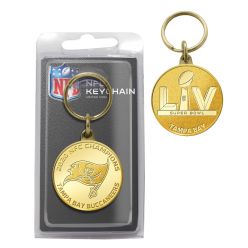 Tampa Bay Buccaneers 2020 NFC Champions Bronze Mint Coin Keychain