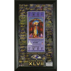 AFC Champions Super Bowl XLVII Signature Framed Ticket