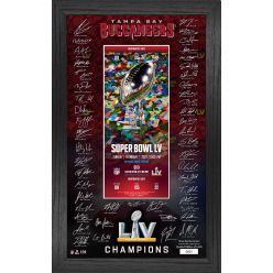 Tampa Bay Buccaneers Super Bowl 55 Champs Signature Ticket