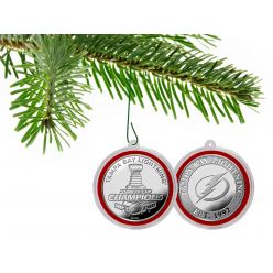 Tampa Bay Lightning 2020 Stanley Cup Champions Silver Mint Coin Ornament