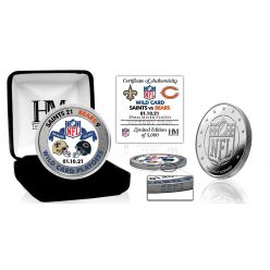 New Orleans Saints 2020/21 NFC Wild Card Game Victory Silver Mint Coin