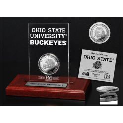 Ohio State University 8-Time National Champions Silver Coin Etched Acrylic