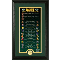 Green Bay Packers 13-Time World Champions Legacy Bronze Coin Photo Mint