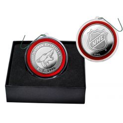 Arizona Coyotes Silver Coin Ornament