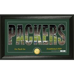 Green Bay Packers "Silhouette" Panoramic Bronze Coin Photo Mint