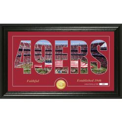 San Francisco 49ers "Silhouette" Panoramic Bronze Coin Photo Mint