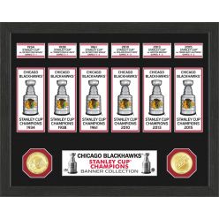 Chicago Blackhawks Stanley Cup Banner Collection Photo Mint