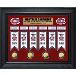 Montreal Canadiens 24-Time Stanley Cup Champions Deluxe Gold Coin & Banner Collection