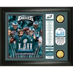 Philadelphia Eagles Super Bowl 52 Champions Banner Bronze Coin Photo Mint