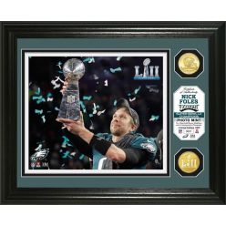 Nick Foles Super Bowl 52 Champion Trophy Bronze Coin Photo Mint