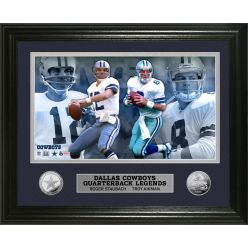 Dallas Cowboys Quarterback Legends Silver Coin Photo Mint