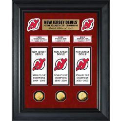 New Jersey Devils Stanley Cup Deluxe Banner Collection Photo Mint