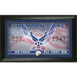 Air Force Flag Man Cave Silver Coin Photo Mint