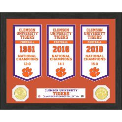 Clemson University National Champions Banner Collection Photo Mint