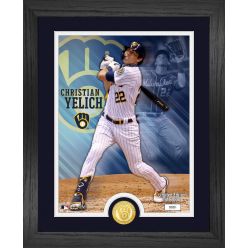 Christian Yelich  Milwaukee Brewers Bronze Coin Photo Mint