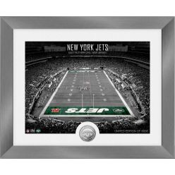 New York Jets Art Deco Stadium Silver Coin Photo Mint