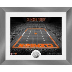 Clemson Tigers Art Deco Stadium Silver Coin Photo Mint