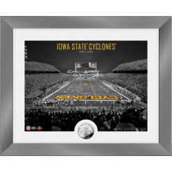 Iowa State Cyclones Art Deco Stadium Silver Coin Photo Mint