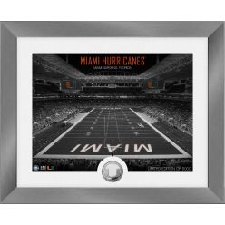 Miami Hurricanes Art Deco Stadium Silver Coin Photo Mint