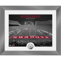 Wisconsin Badgers Art Deco Stadium Silver Coin Photo Mint